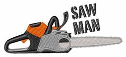 Saw Man - 5x7 man beginner-friendly machine embroidery design for kitchen tea towels
