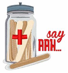 Say Aah... - 4x4 cross detailed machine embroidery design for festive table runners