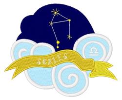 Scales Constellation - 5x7 star detailed embroidery design for decorative pillow covers
