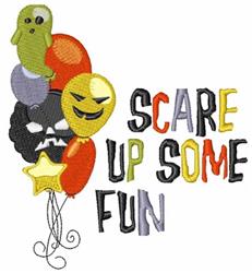 Scare Up Some Fun - 5x7 star detailed embroidery design for Halloween Party Invitations