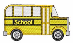 detailed school machine embroidery pattern - School Bus for insulated lunch bags