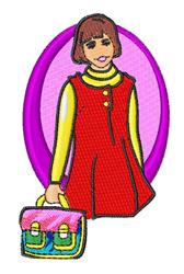 student detailed machine digital embroidery - School Student perfect for Backpacks
