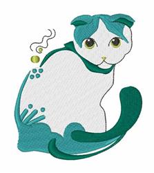 Scottish Fold Cat - 4x4 kitten detailed embroidery design for reusable tote bags