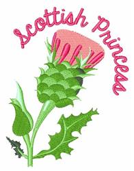 Scottish Princess - 5x7 leaf detailed machine embroidery design for kitchen aprons