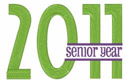 detailed year machine embroidery pattern - Senior Year perfect for reusable tote bags