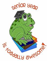 detailed year machine embroidery pattern - Senior Year perfect for reusable tote bags