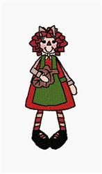 September Raggedy - 4x4 leaf detailed machine embroidery design for kitchen aprons