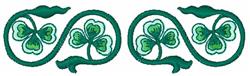 leaf beginner-friendly machine embroidery - Shamrock Border for decorative pillow covers