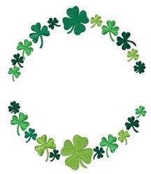 Shamrocks - 5x7 leaf beginner-friendly machine embroidery design for kitchen tea towels