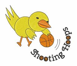 detailed bird machine embroidery pattern - Shooting Hoops perfect for Sports Jerseys