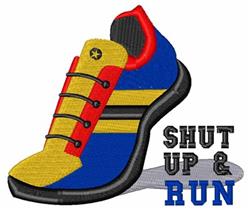 Shut Up & Run - 4x4 run detailed machine embroidery design for decorative pillow covers
