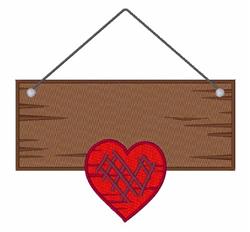 Sign Board - 5x7 heart detailed machine embroidery design perfect for Hiking Gear