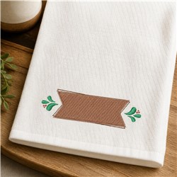 beginner-friendly leaf machine embroidery pattern - Sign Board for kitchen aprons