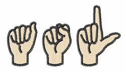 Sign Language - 4x4 language beginner-friendly embroidery design for cute baby onesies