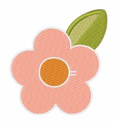 leaf beginner-friendly machine embroidery - Single Flower perfect for kitchen aprons