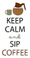 coffee beginner-friendly machine embroidery - Sip Coffee perfect for reusable tote bags