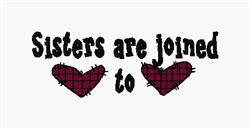 beginner-friendly valentine heart machine embroidery pattern - Sisters Are Joined for cute baby onesies