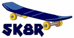 SK8R - 4x4 sk8r beginner-friendly machine embroidery design for reusable tote bags