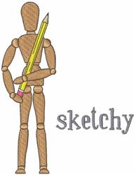 sketchy beginner-friendly machine embroidery - Sketchy for decorative wall hangings