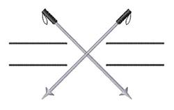 cross quick stitch machine digital embroidery - Ski Poles perfect for Winter hats