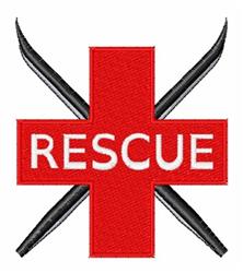 detailed winter cross machine embroidery pattern - Ski Rescue for Safety vests