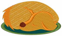 Sleeping Dog - 5x7 puppy dog detailed machine embroidery design perfect for Dog Beds