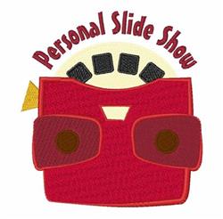 Playful retro slide viewer in bright red with big eyes and circular slide discs, perfect for fun home decor.