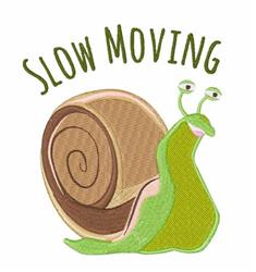 Slow Moving - 5x7 snail detailed machine embroidery design for decorative pillow covers