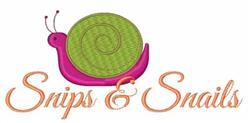Snip & Snails - 5x7 snail beginner-friendly embroidery design for cute baby onesies