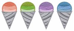 detailed cone machine embroidery pattern - Sno Cones for decorative pillow covers