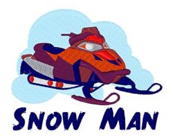 Snow Man - 4x4 man detailed machine embroidery design perfect for cute baby onesies