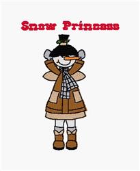 Snow Princess - 5x7 angel detailed embroidery design for decorative pillow covers