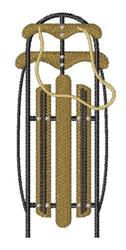 beginner-friendly winter sled machine embroidery pattern - Snow Sled for decorative pillow covers
