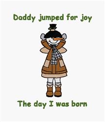 Cute snowman in a brown coat, stylish hat, and scarf with joyful text, perfect for winter holiday decor.