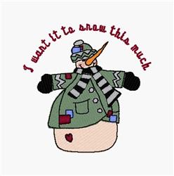 Charming snowman in a green coat with a striped scarf, featuring a carrot nose and colorful buttons, set in a whimsical winte