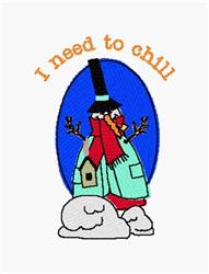 Playful snowman with a red scarf and black top hat, standing on snow with a birdhouse, cheerful winter scene.