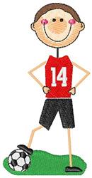 player beginner-friendly machine embroidery - Soccer Player for decorative pillow covers