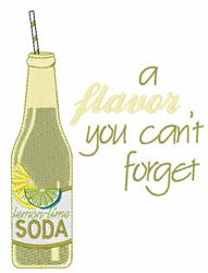 Playful soda bottle with a lemon slice and vibrant text, perfect for summer themed kitchen towels.