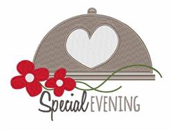 Special Evening - 5x7 heart detailed embroidery design for decorative pillow covers