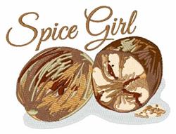 Spice nuts with detailed textures in rich browns and creams, captioned 'Spice Girl' above for a playful touch.