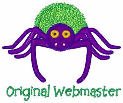 Playful spider with a purple body, green hairy head, and yellow eyes, perfect for Halloween decor.