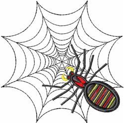 spider beginner-friendly machine embroidery - Spider In Web for patchwork quilt blocks