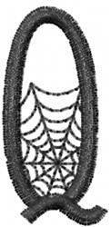 quick stitch halloween spider machine embroidery pattern - Spider Web Q for reusable tote bags