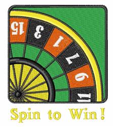 Spin To Win - 4x4 win detailed machine embroidery design perfect for kitchen tea towels