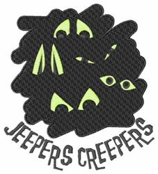 Cartoonish spooky faces with playful expressions and vibrant green accents on a black background for Halloween.