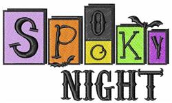 detailed spooky halloween bat machine embroidery pattern - Spooky Night for Party Banners