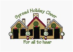 Spread Holiday Cheer - 5x7 gingerbread man detailed embroidery design for kitchen tea towels