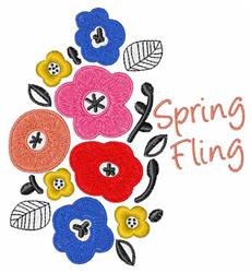 detailed spring leaf machine embroidery pattern - Spring Flling perfect for Wall Art