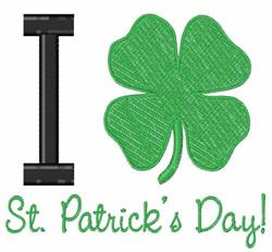 St Patricks Day - 5x7 peace sign detailed embroidery design for kitchen tea towels