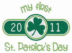 shamrock detailed machine embroidery - St Patrick’s Day perfect for reusable tote bags